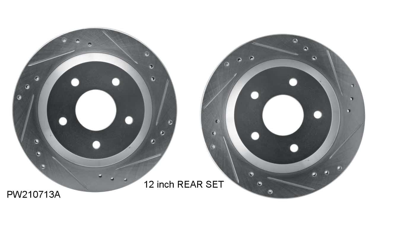 Disc Rotor: Rear 88-92 w/Perf Pac 12 inch SLOTTED PAIR